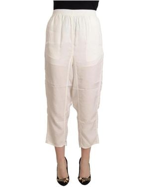 Maison Margiela Cropped Trousers - Natural