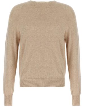 Ma'ry'ya Round-Neck Knitwear - Natural