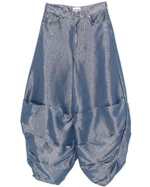 Ganni Wide Trousers - Bleu