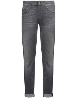 Dondup Jeans ,Grijs ,Katoen George Slim-Fit Jeans
