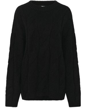 My Essential Wardrobe Round-Neck Knitwear - Negro