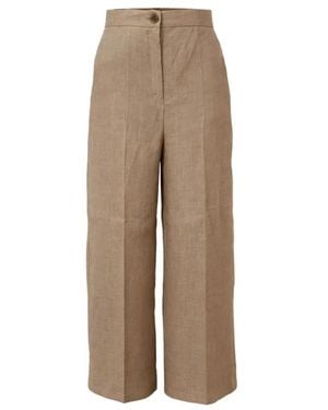 Marella Wide Trousers - Natural