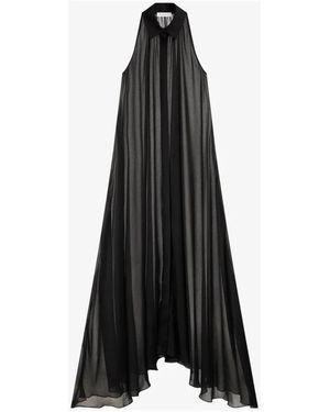 Frankie Shop Sukie Sheer Halterneck Jurk - Zwart