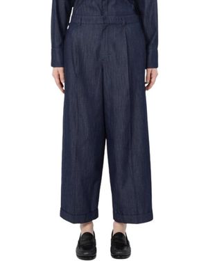 Max Mara Wide Broeken - Blauw