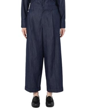 Max Mara Wide Broeken - Blauw