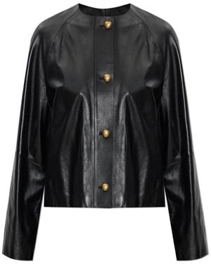 Max Mara Leather Jackets - Schwarz