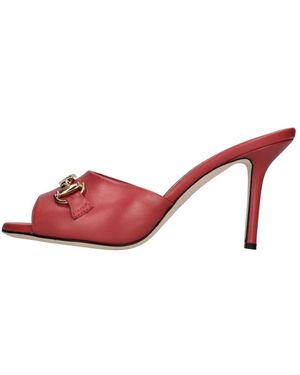 Roberto Cavalli Schoenen ,Rood ,Leer Sandalen Rood - Roze