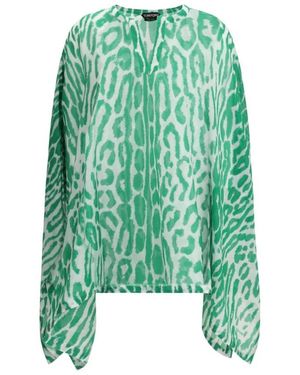 Tom Ford Kaftan-Kleid Mit Animal-Print - Grün