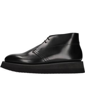 Premiata Schoenen ,Zwart ,Leer Lederen Enkellaars
