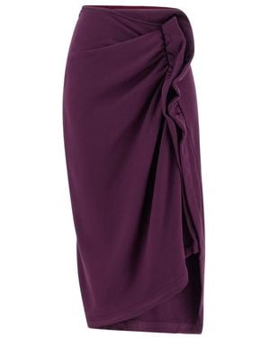 Dries Van Noten Rokken ,Paars ,Katoen Hanam Midi Rok