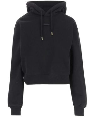 Jacquemus Hoodies & Sweatvesten ,Zwart ,Katoen Grosgrain Hoodie