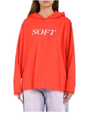 MSGM Hoodies & Sweatvesten ,Rood ,Katoen Sweatshirts & Hoodies