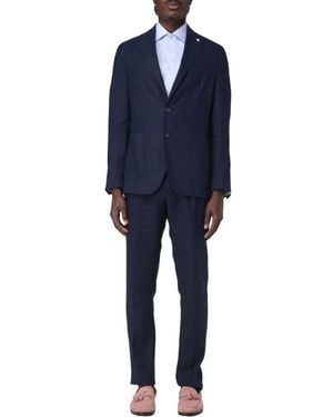Manuel Ritz Single Breasted Suits - Blue
