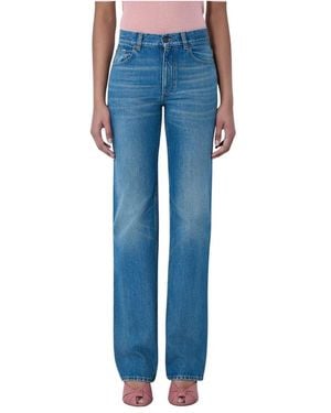 Chloé Jeans ,Blauw ,Denim Rechtgesneden Denim Jeans