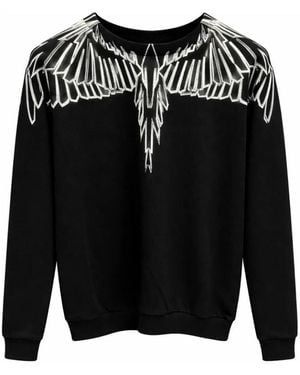 Marcelo Burlon Hoodies & Sweatvesten ,Zwart ,Katoen County Of Milan Sweatshirt