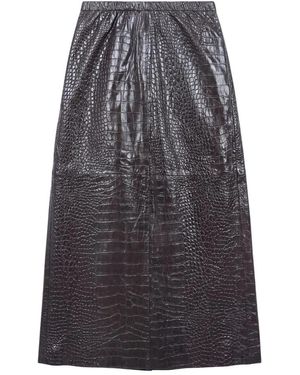 Alysi Leather Skirts - Gris