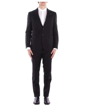 Tagliatore Single Breasted Suits - Black