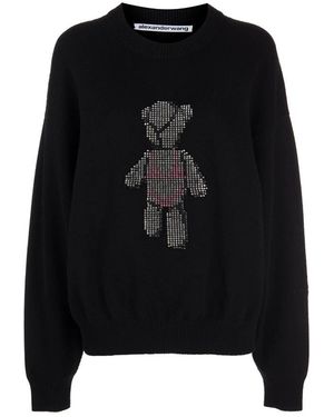 Alexander Wang Pullover Met Kristal - Zwart