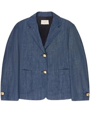 Montedoro Jassen ,Blauw ,Denim Boxy-Fit Denim Jacket