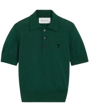 Ami Paris Tops ,Groen ,Wol Adc Polo