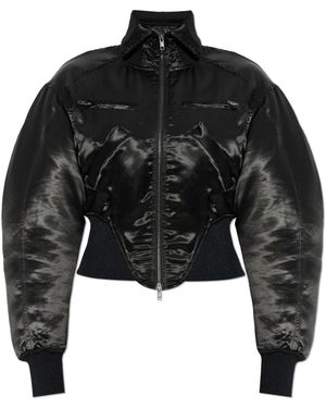 KNWLS Jassen ,Zwart ,Leer M-Claw Bomber Jacket