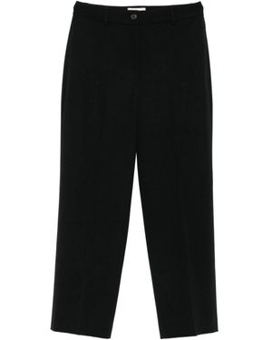 Via Masini 80 Straight Trousers - Negro
