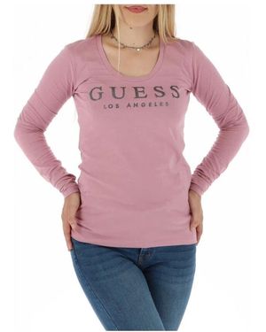 Guess Rosa Strickware Mit Rundhalsausschnitt - Pink