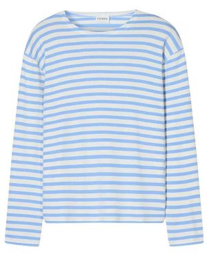 Closed Tops ,Blauw ,Katoen Basic Longsleeve