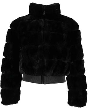 Michael Kors Faux Fur & Shearling Jackets - Black