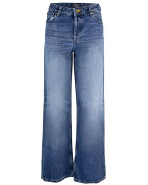 A.P.C. Jeans ,Blauw ,Katoen Wijde Katoenen Jeans