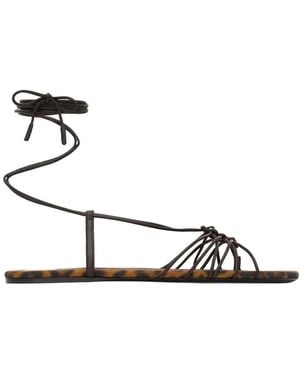 Saint Laurent Flat Sandals - Metallic
