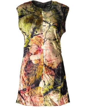 Desigual Kleedjes ,Groen ,Korte Jurk Met Patroon