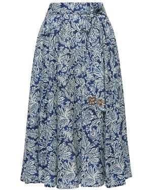 Maliparmi Blauw Magische Bloemen Rok