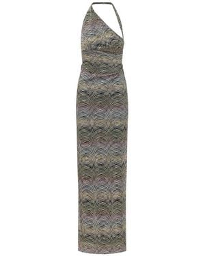 Missoni Kleedjes ,Veelkleurig ,Maxi Kleedjes - Grijs