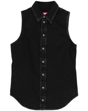 DIESEL Overhemden ,Zwart ,Katoen De-Eazy-Sl Camicia