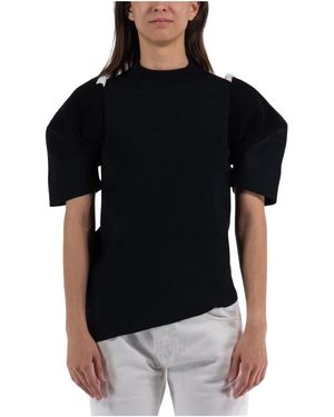 Sacai Round-Neck Knitwear - Nero