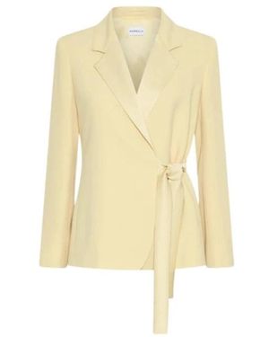 Marella Satin-Bindeblazer - Gelb