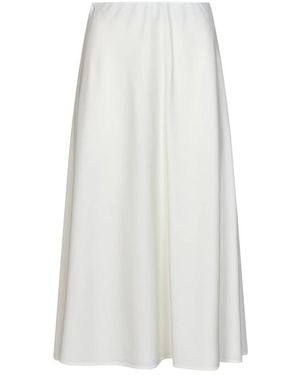 Brunello Cucinelli A-Lijn Midi Rok - Wit
