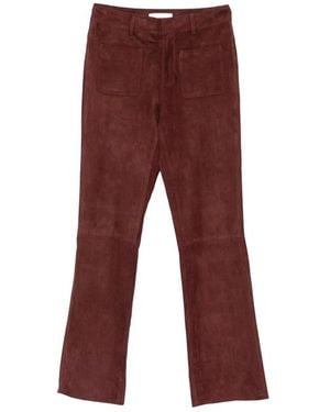 Ba&sh Leather Trousers - Rouge