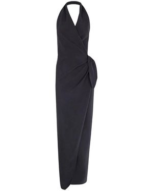 Cortana Mona Halterneck Maxi Jurk - Zwart