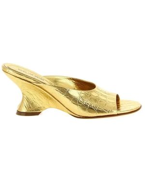 Dries Van Noten Heeled Mules - Yellow