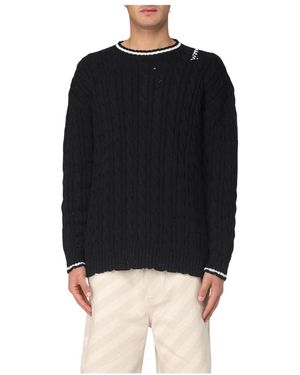 Marni Round-Neck Knitwear - Nero