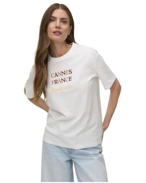 Vero Moda Tops ,Wit ,T-Shirts - Grijs