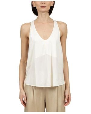 Alysi Sleeveless Tops - Bianco