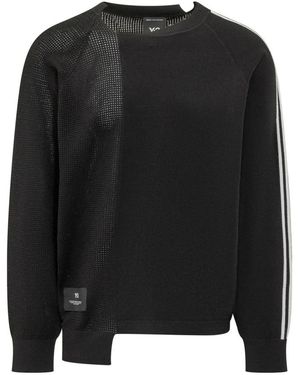 Y-3 Truien & Vesten ,Zwart ,Polyester Logo Knit Sweater