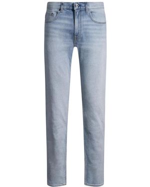 HUGO Blau Stone-Washed Slim Fit Jeans Mit Authentischen Whiskers