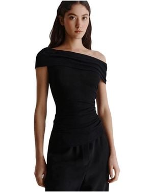 Marella Sleeveless Tops - Black