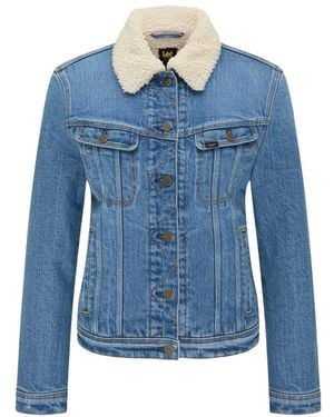 Lee Jeans Sherpa Riderjacke - Blau