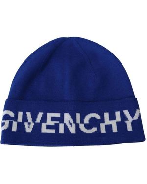 Givenchy Logo beanie mütze - Blau