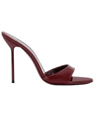 Paris Texas Heeled Mules - Red